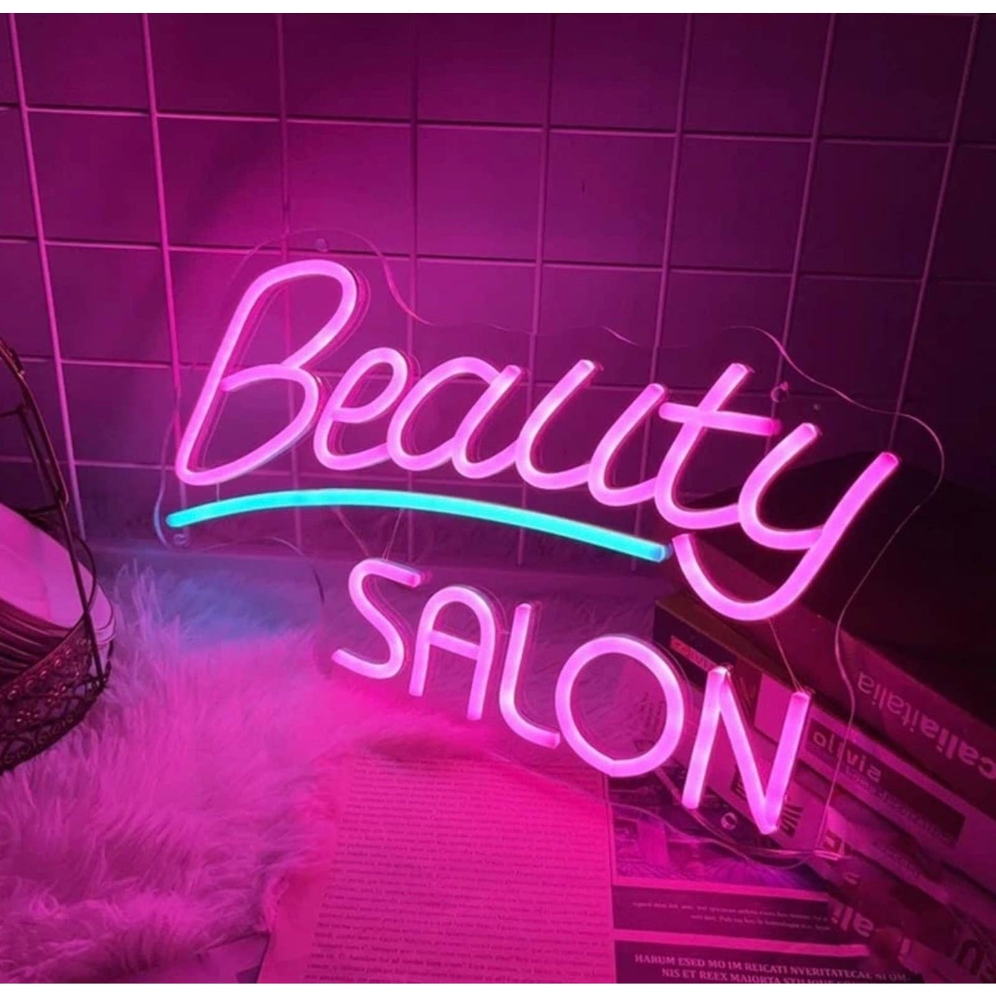 Lovely Vivid Pink Beauty Salon LED Night Light Business Spa Sign Wall Decor