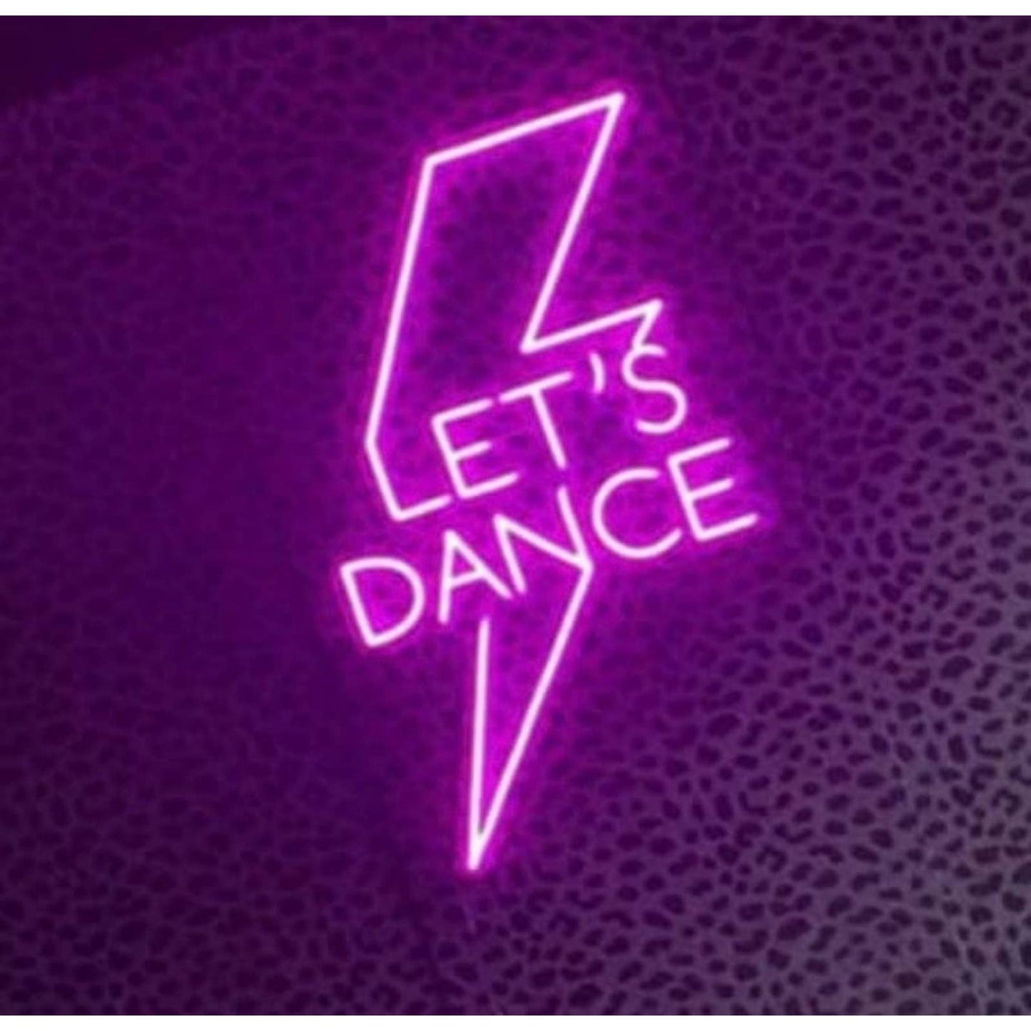 Fun Bright Hot Pink “Let’s Dance” Lightning Bolt LED Night Light Party Decoratio