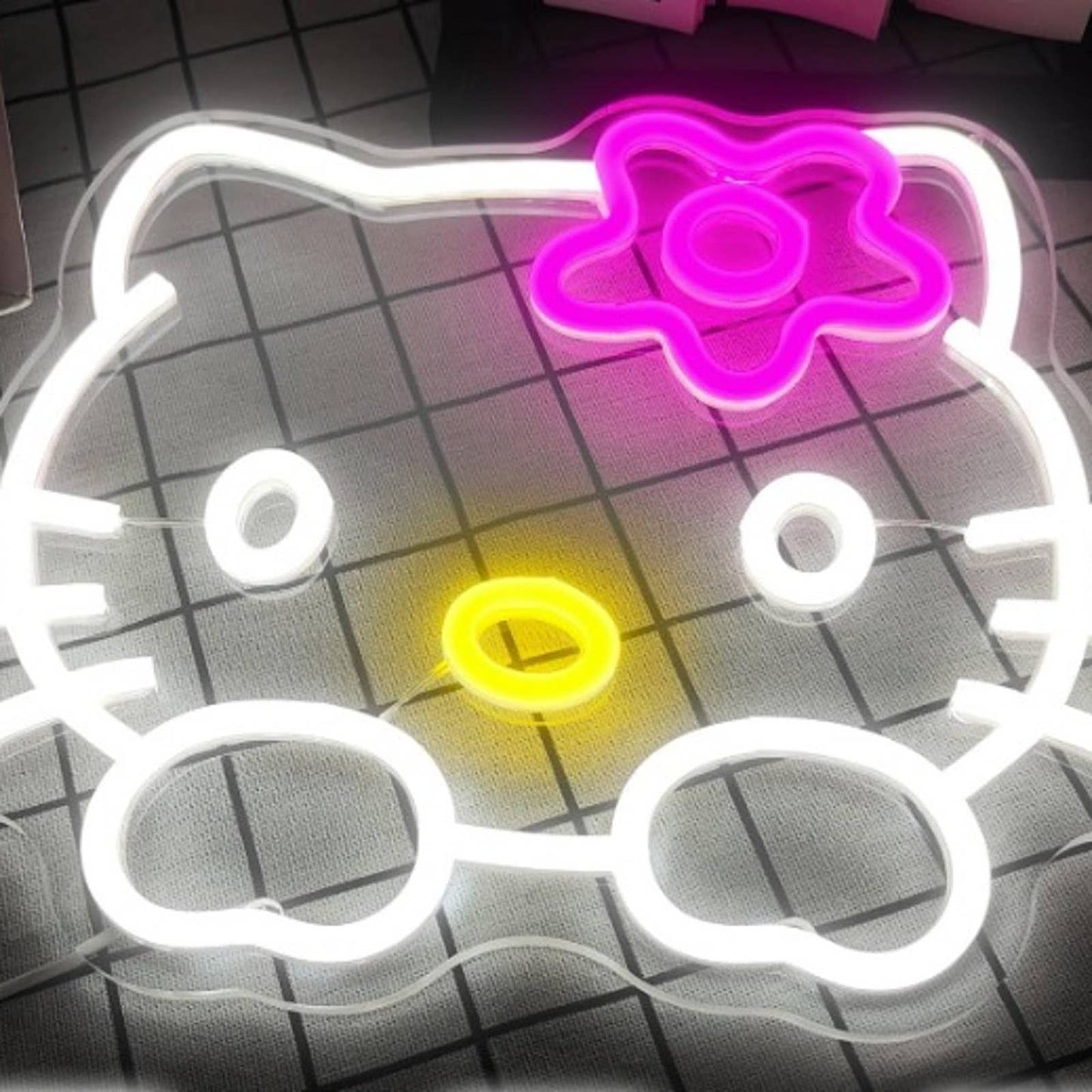 Adorable Vivid Bright Cute Hello Kitty Lurk LED Night Light Anime Japan Wall Dec