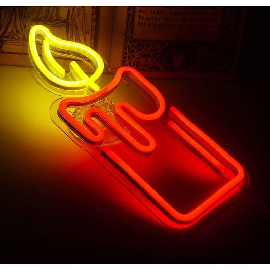 Lovely Bright Red / Yellow Christmas Candle Light LED Holiday Decoration