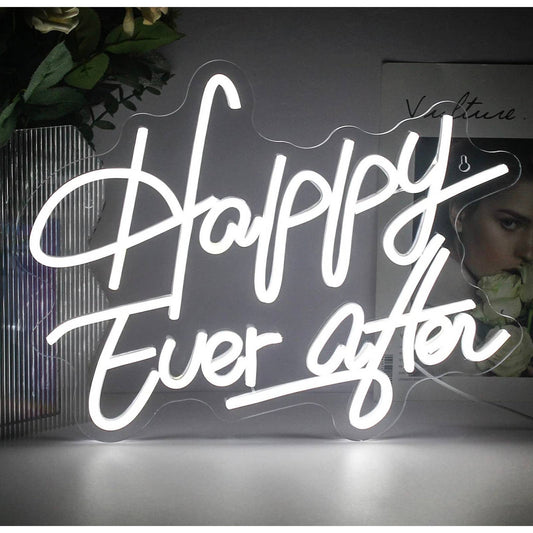 Lovely Bright Cool White Happy Ever After LED Night Light Room Wall Decor