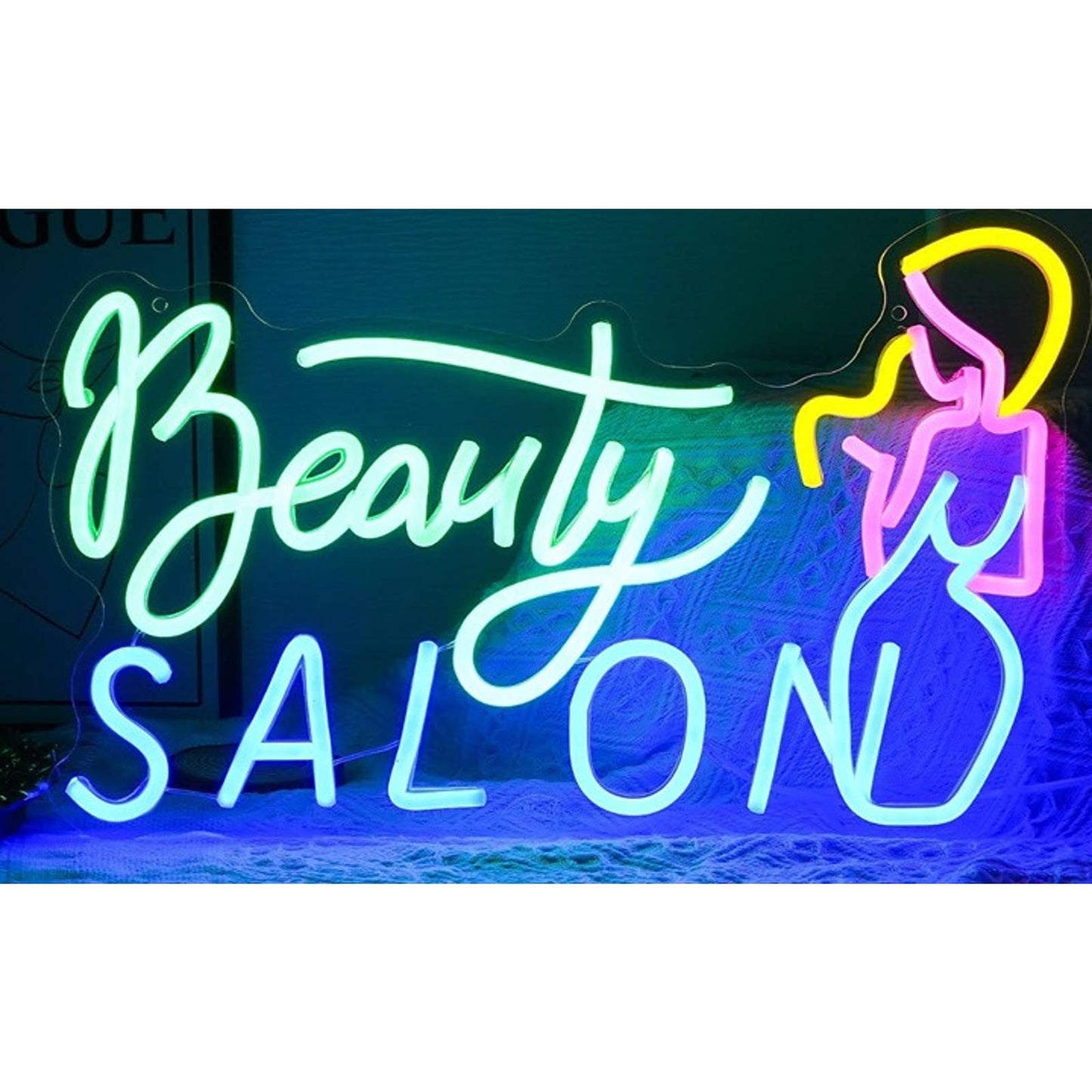 Vivid Bright Colorful Beauty Salon LED Night Light Spa Business Decor