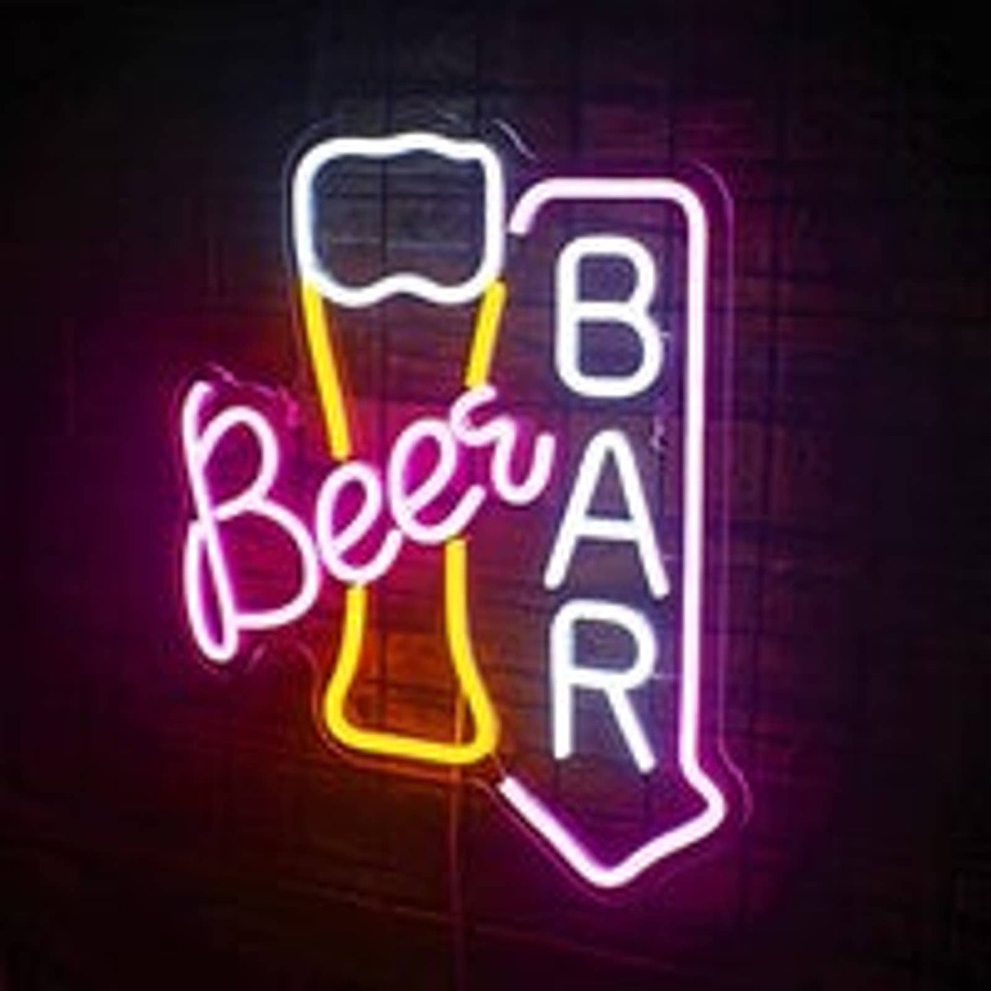 Fun Bright Beer Bar LED Night Light Room Wall Decoration