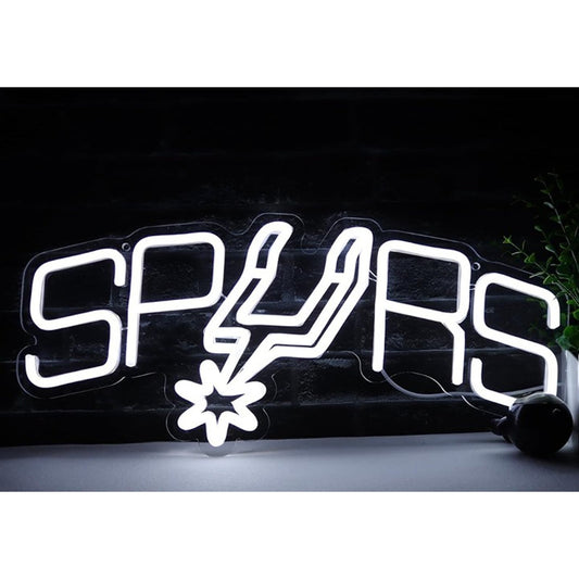 Vivid Bright Spurs Basketsball Team Logo LED Night Light NBA Sport Decor