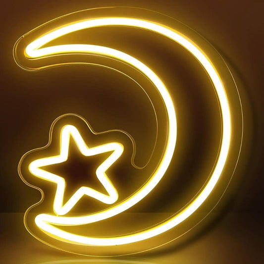 Vivid Bright Warm Start in Moon LED Night Light Room Wall Decor
