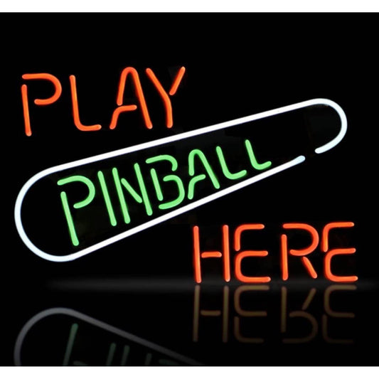 Fun Bright “Play Pinball Here” LED Night Light Arcade Game Room Decoration