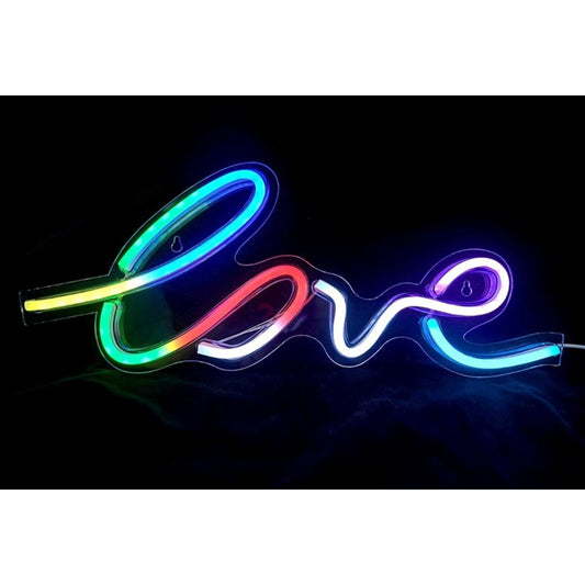 Lovely Bright Quality Rainbow Love LED Night Light Room Wall Decoration