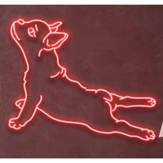 Adorable Funny Bright Stretching Frenchie French Bulldog LED Night Light Room Wa