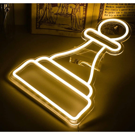 Fun Bright Warm White Pawn Chess Piece LED Night Light Board Game Decor