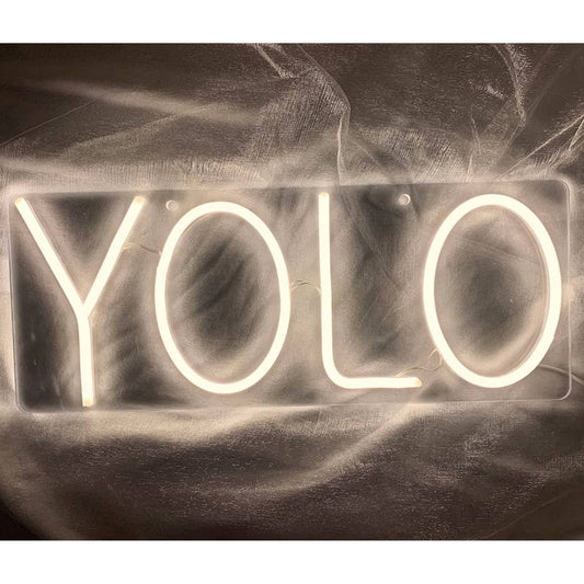 Lovely Bright YOLO “You Only Live Once” LED Night Light Room Wall Decoration