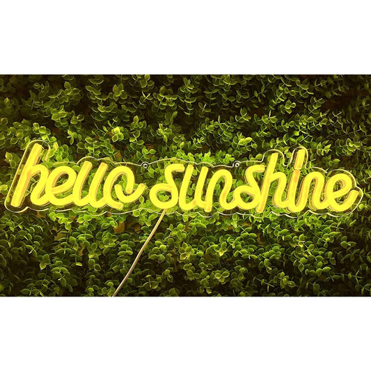 Lovely Warm Cute Bright “Hello Sunshine” LED Night Light Room Wall Decoration