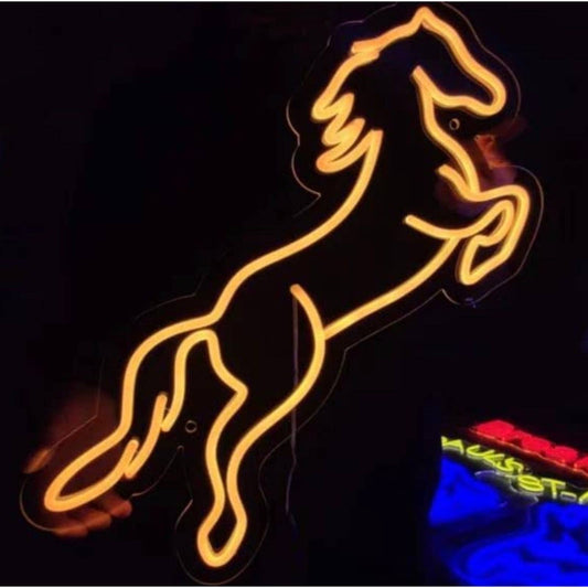 Lovely Warm Bright Leaping Horse LED Night Light Room Wall Decoration