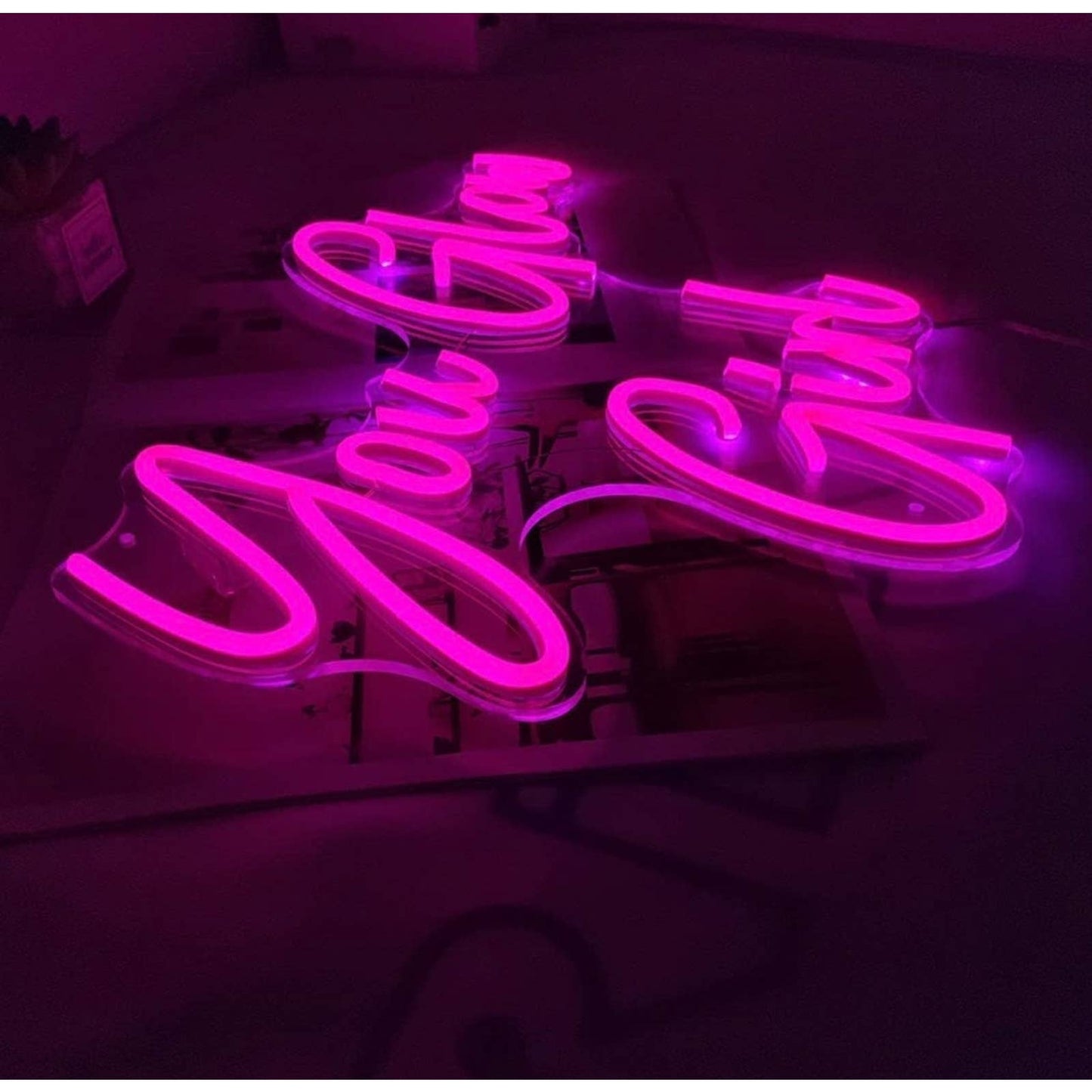 Super Bright Lovely Pink “ You Glow Girl” LED Light Sign Wall Room Decoration