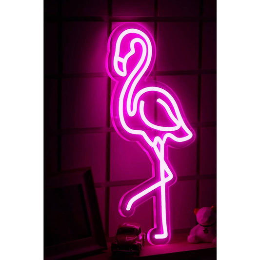 Lovely Bright Vivid Pink Flamingo LED Night Light Room Wall Decoration