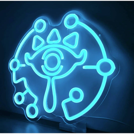 Vivid Bright Fun Blue Legend of Zelda Sheikah Eye LED Light BOTW TOTK Decor
