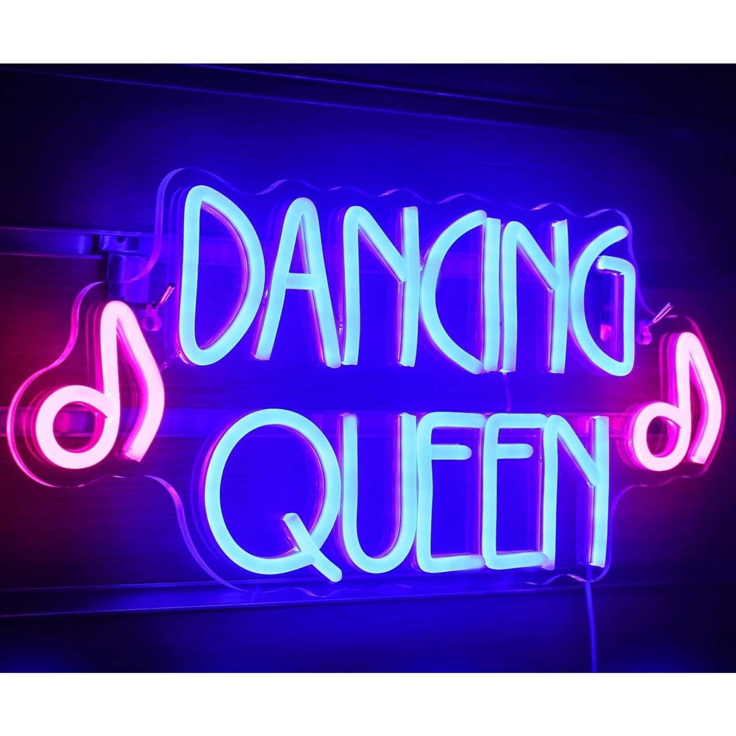 Lovely Fun Bright Pink / Blue Dancing Queen Music LED Night Light Room Wall Deco