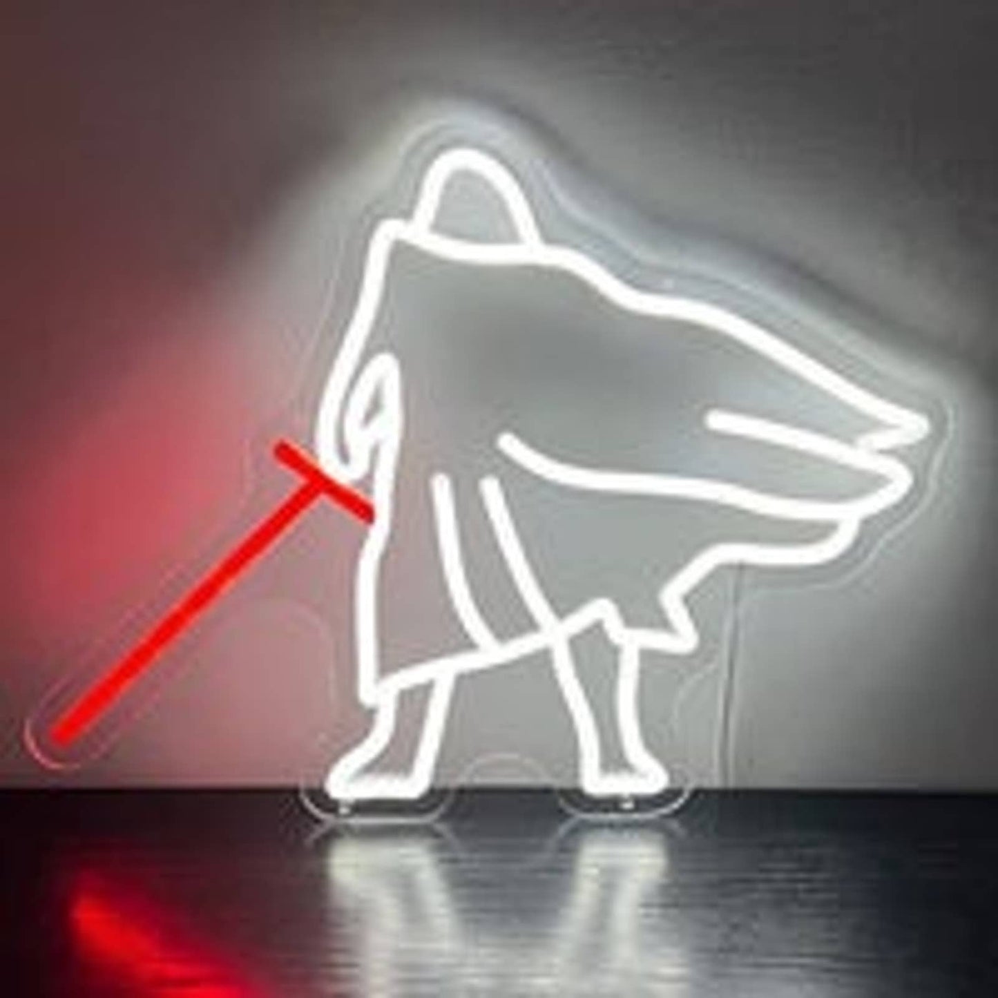 Vivid Bright Kylo Ren w/ Cross Guard Light Saber LED Light Star Wars Decor