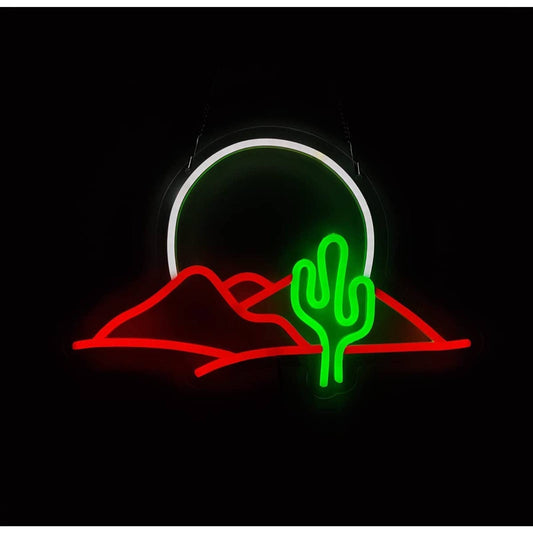 Quality Bright Arizona Sonoran Desert Cactus LED Night Light Room Wall Art Decor