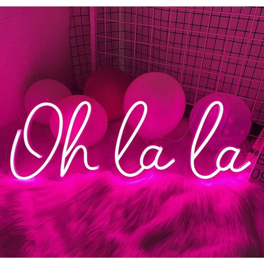 Lovely Vivid Bright Pink “Oh La La” LED Night Light Room Wall Decor