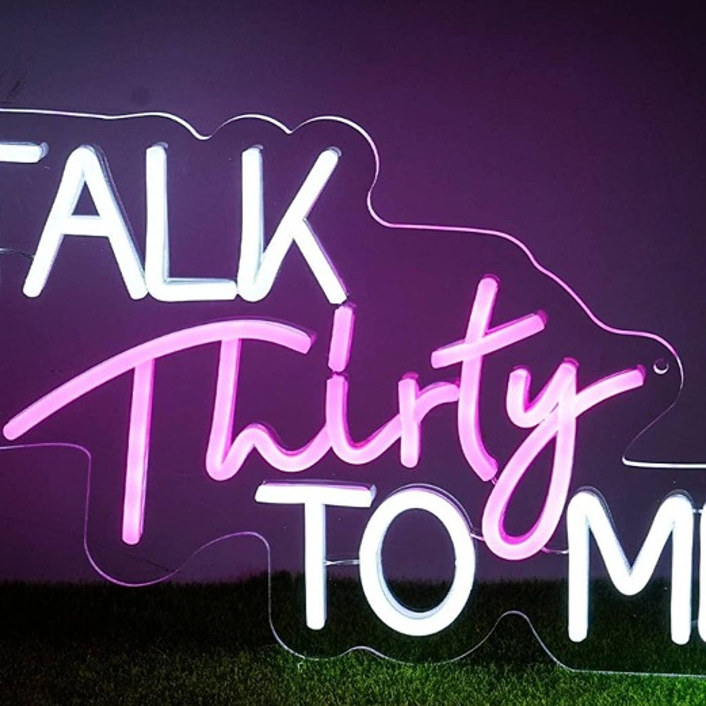 Fun Bright Pink “Talk Thirty To Me” LED Night Light Room Wall Party Decor