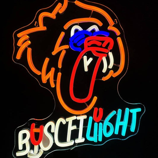 Vivid Bright Primate Busch Light LED Night Light Bar Party Decor