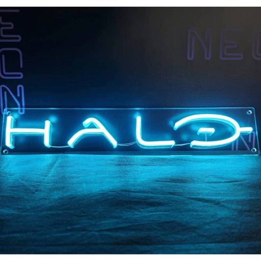 Cool Blue Halo Xbox Game LED Night Light Room Wall Decoration