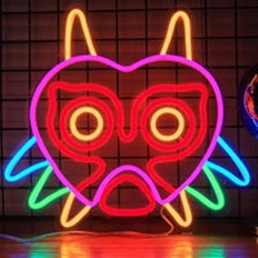Fun Vivid Colorful Zelda Majora’s Mask N64 LED Night Light Gamer Wall Decoration