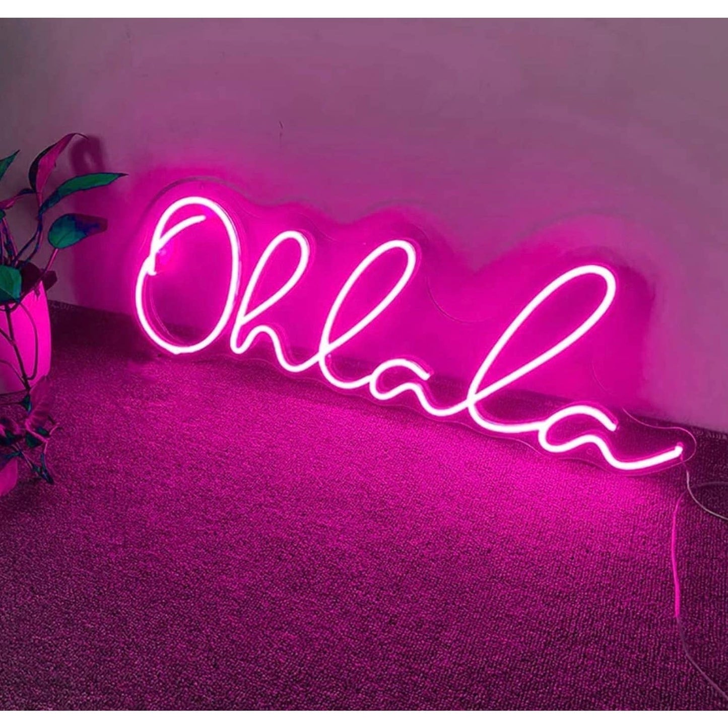 Lovely Vivid Bright Pink “Oh La La” LED Night Light Room Wall Decor