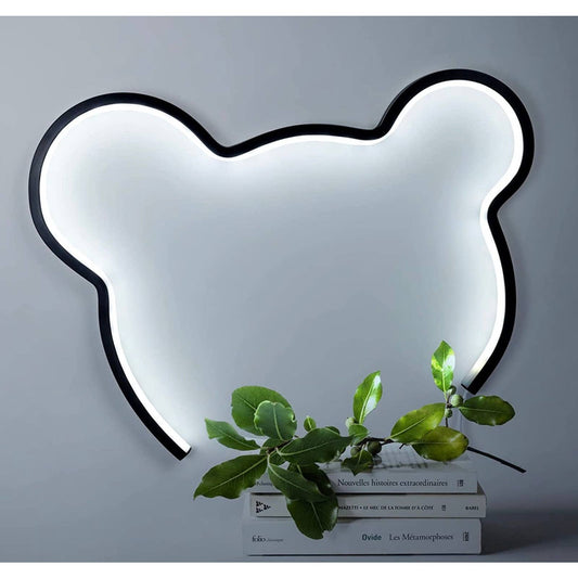 Fun Bright White Mickey Mouse Ears LED Night Light Room Wall Decoration