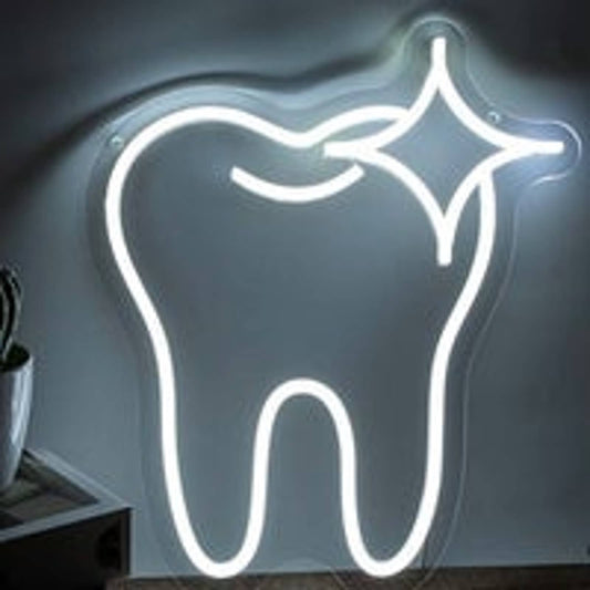 Lovely Bright White Clean Shining Tooth LED Night Light Room Wall Decoration