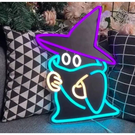 Fun Bright Final Fantasy Black Mage LED Night Light Video Game Room Wall Decor