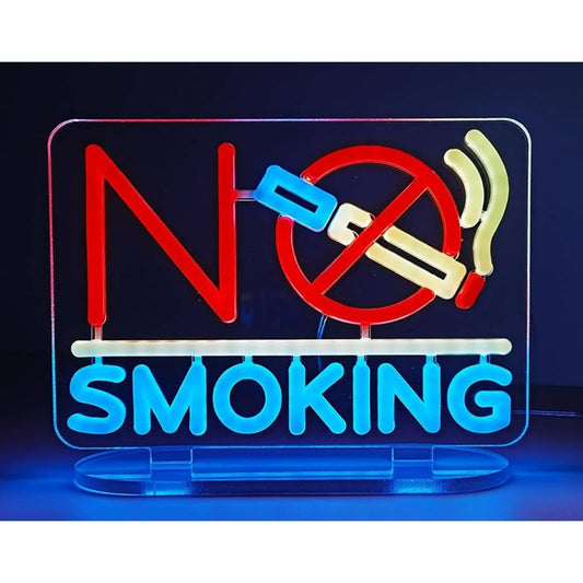 Vivid Bright “No Smoking” LED Night Light Business Store Room Wall Sign