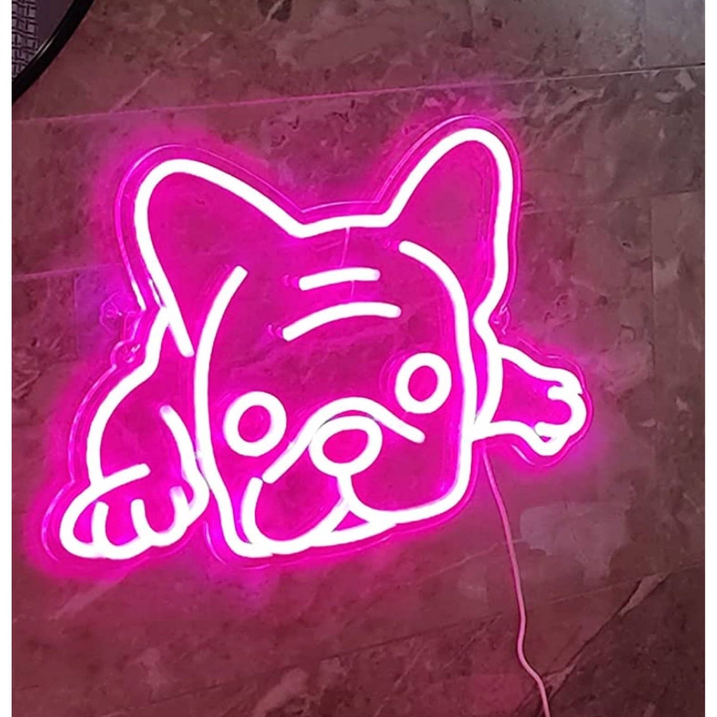 Super Adorable Bright White Chilling Frenchie French Bulldog LED Night Light