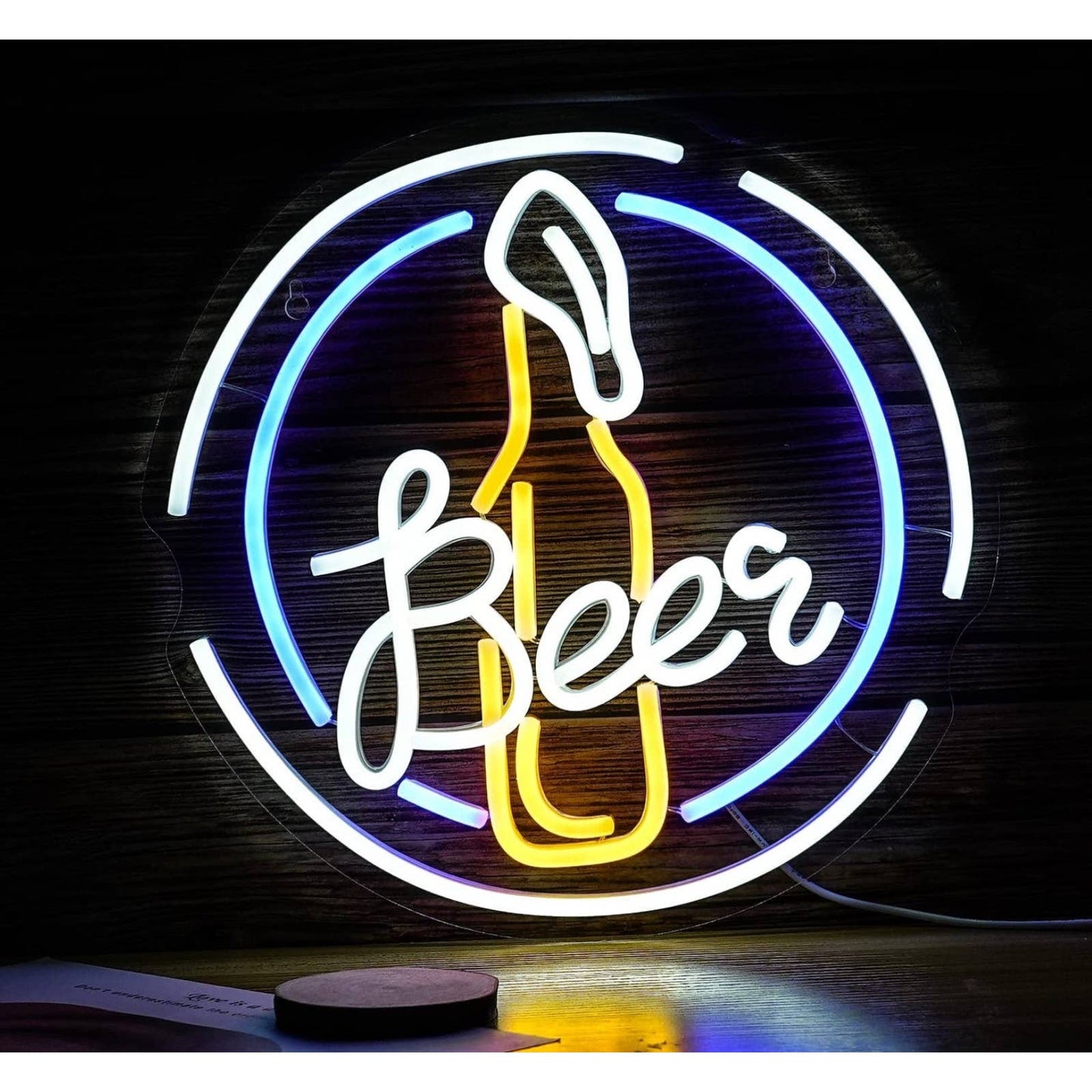 Bright Colorful Fizzing Beer LED Night Light Bar Room Wall Decor