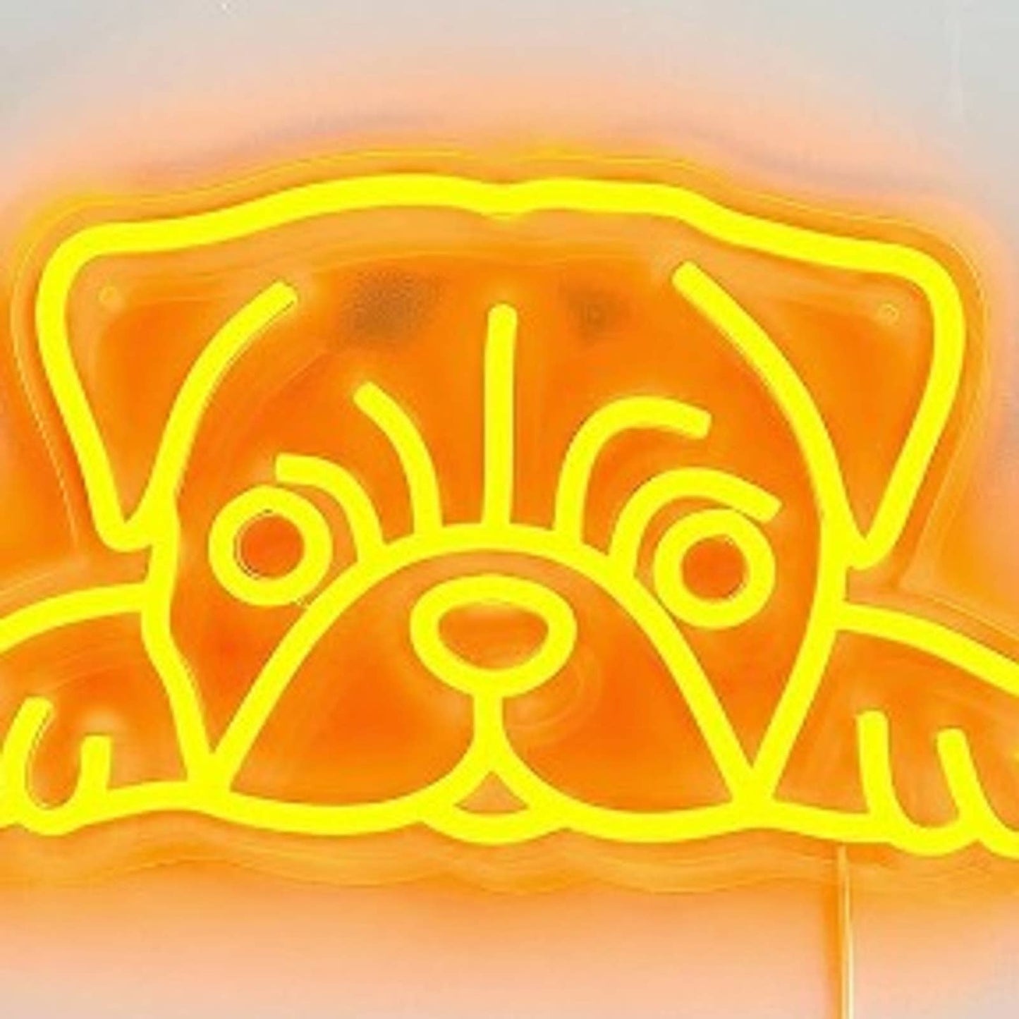 Super Cute Bright Gold Pug Puppy Dog LED Night Light Pet Room Wall Decoration