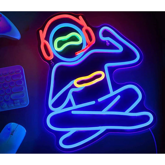 Fun Bright Colorful Gamer LED Night Light Game Room Wall Decoration
