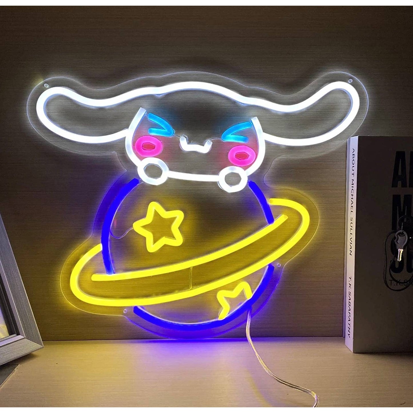 Adorable Bright Cinnamoroll on a Planet LED Night Light Japan Anime Decor