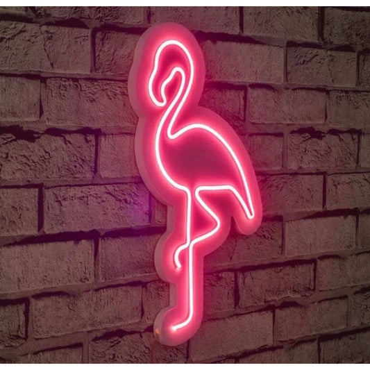 Quality Vivid Bright Pink Flamingo LED Night Light Room Wall Decoration