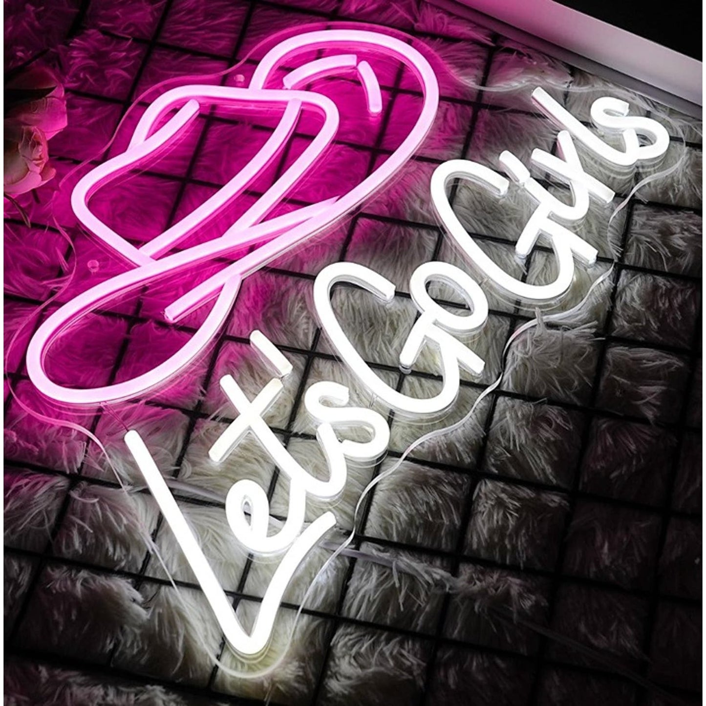 Fun Bright Pink “Let’s Go Girls” Cowgirl Hat LED Night Light Room Decoration