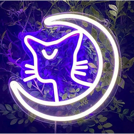 Lovely Bright White / Purple Sailor Moon LED Night Light Room Wall Decoration