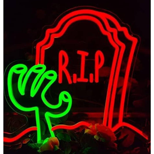 Spooky Vivid Bright Blue Zombie Hand Grave Yard LED Light Halloween