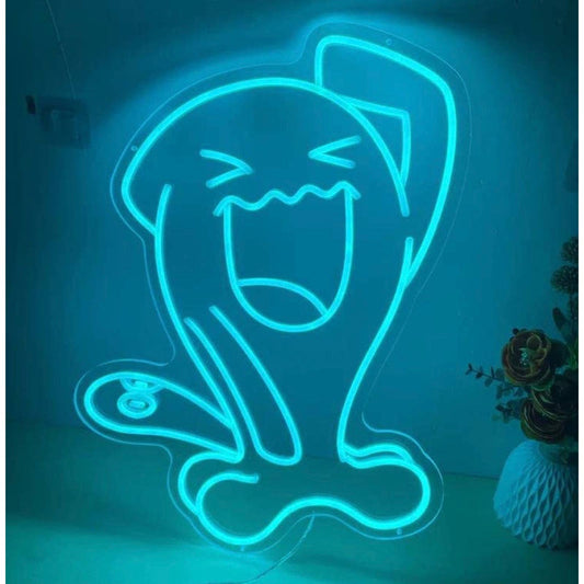 Fun Bright Blue Wobbuffet Team Rocket Pokemon LED Night Light Room Wall Decor