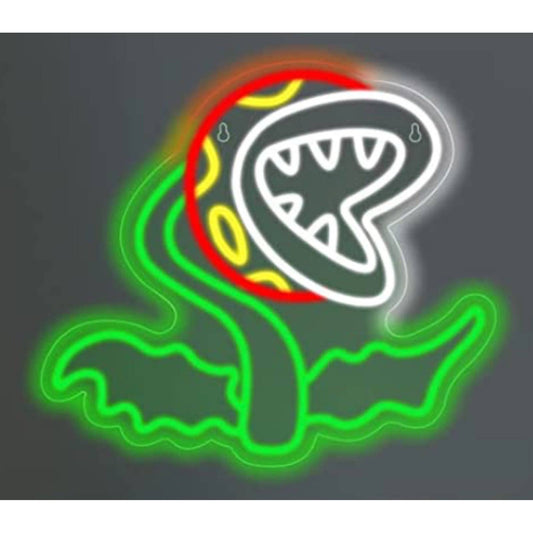 Fun Bright Raging Piranha Plant LED Night Light Super Mario Game Room Decor