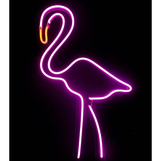 Tall Vivid Bright Thin Flamingo LED Night Light Room Wall Decoration