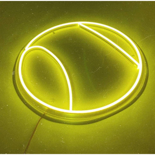 Lovely Bright Yellow Tennis Ball LED Night Light Sport Wall Room Decoration