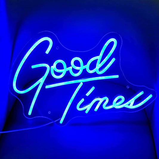 Lovely Vivid Blue Good Times LED Night Light Room Wall Decoration