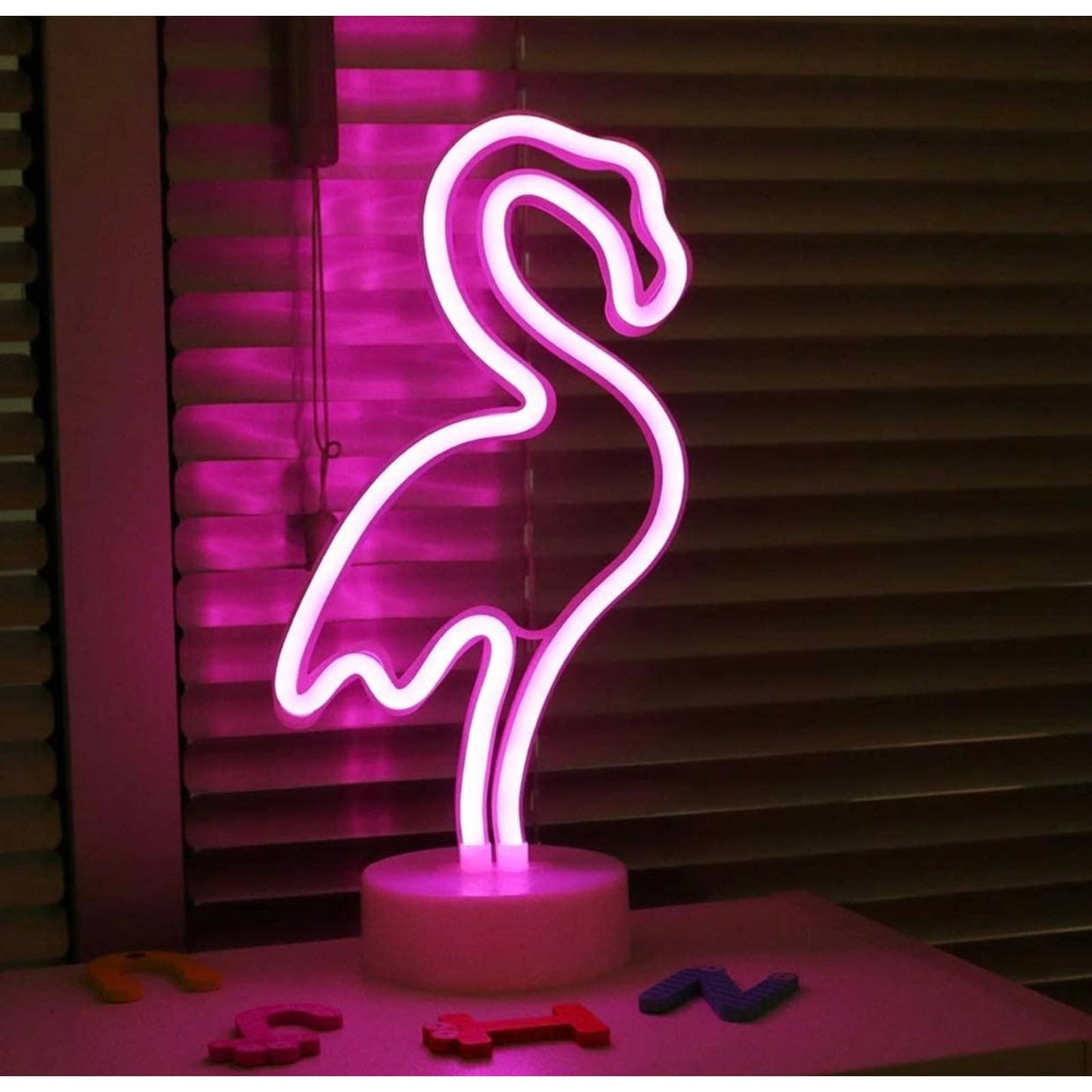 Bright Pink LED Light Flamingo