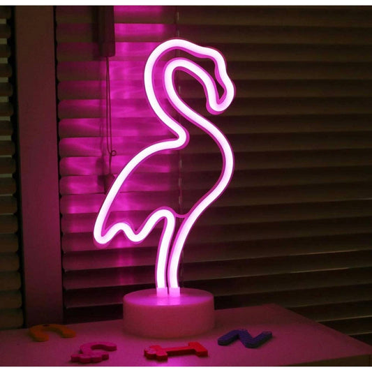Bright Pink LED Light Flamingo