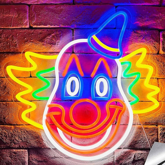 Vivid Bright Colorful Circus Clown LD Night Light Room Wall Decor