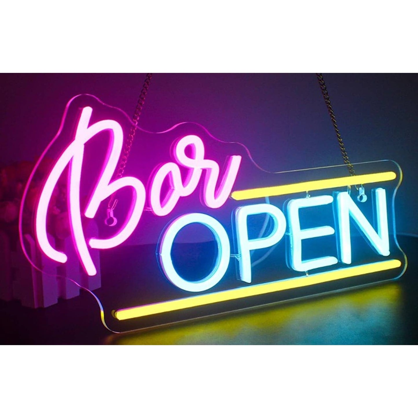 Vivid Bright Open Bar LED Night Light Room Wall Decoration